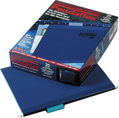 Pendaflex Reinforced Hanging File Folders, Letter Size, Bright Green, 1/5 Cut, 25/BX (4152 1/5 BGR)