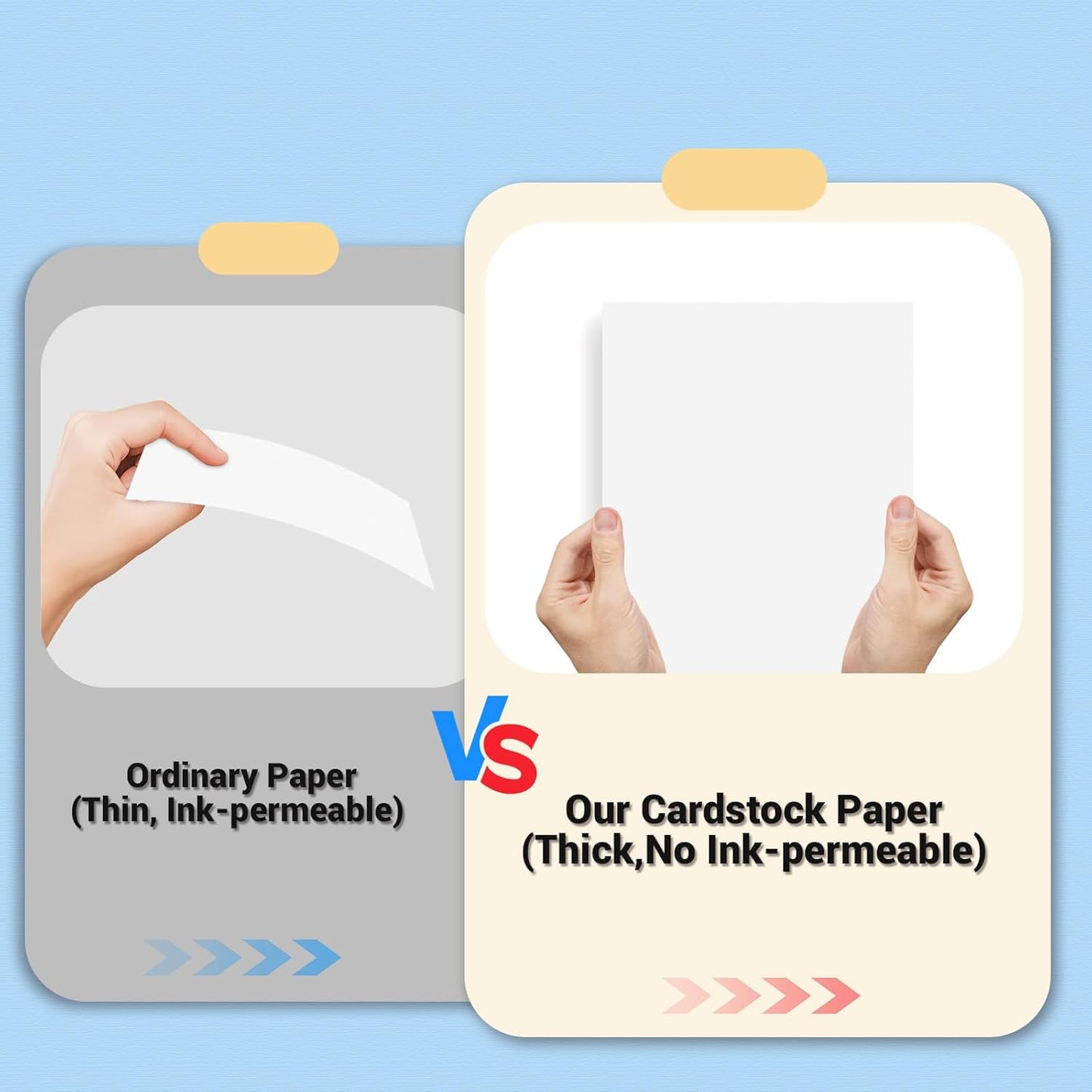 Cardstock 8.5 x 11, Thick Printer Paper 75 lb/200 gsm, 40 Sheets Card Stock White, Heavy Card stock, White CardStock Paper for Invitations, Diy Cards, Business Cards, Menus, Crafts, Drawing etc