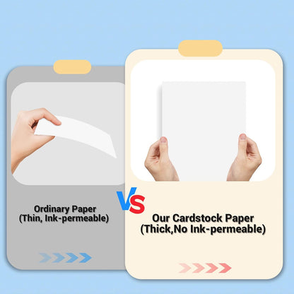 Cardstock 8.5 x 11, Thick Printer Paper 75 lb/200 gsm, 40 Sheets Card Stock White, Heavy Card stock, White CardStock Paper for Invitations, Diy Cards, Business Cards, Menus, Crafts, Drawing etc