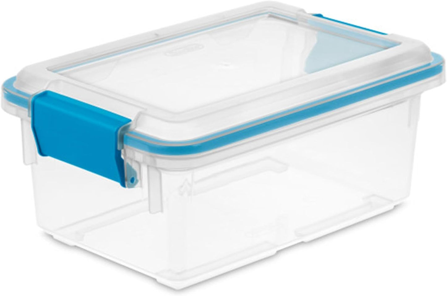 Sterilite 4-Pack Gasket Box, Weather-Resistant Storage Bins with Latching Lids, 32 Quart - Heavy-Duty Organizing Containers for Closet, Bathroom, and Office