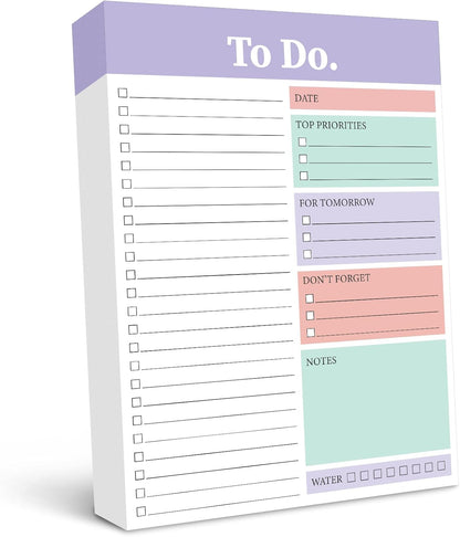 Spakon 300 Sheets Daily to Do List Notepad Notebook Library Card to Do Planner Checklist Memo Writing Pad Schedule Reminder Office Homework Planner for Task, 6" x 8(Retro,Beige)