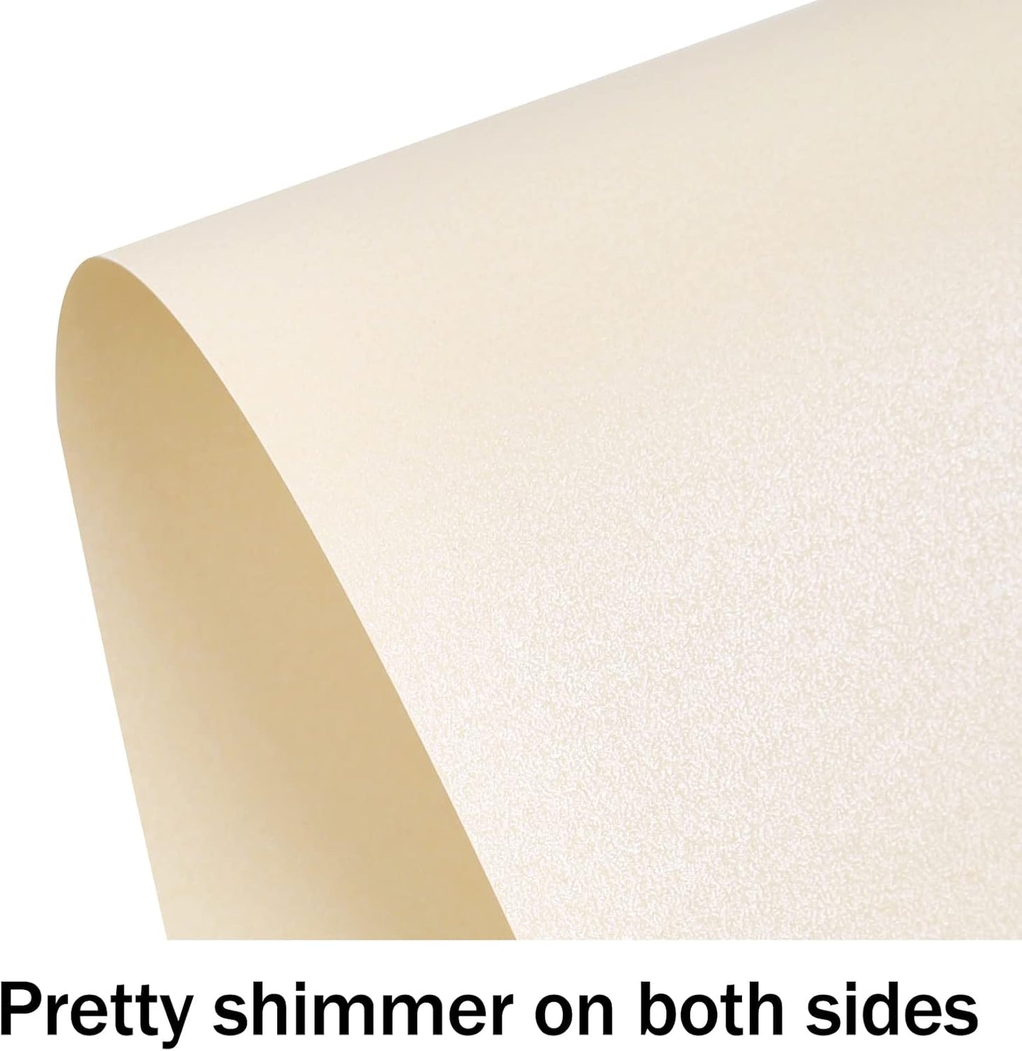 100 Sheets White Shimmer Cardstock 8.5 x 11 Certificate Paper, Goefun 80lb Pearlescent Paper for Invitations, Certificates, Crafts, DIY Cards