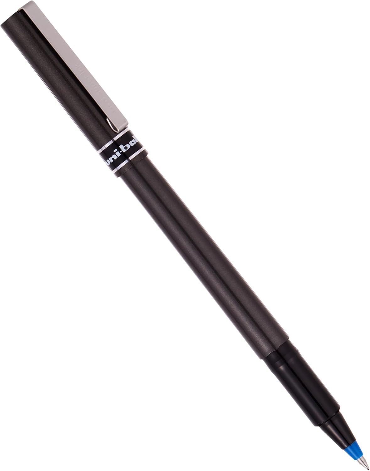 uni-ball® Deluxe Rollerball Pens, Micro Point, 0.5 mm, Graphite Barrel, Black Ink, Pack Of 3