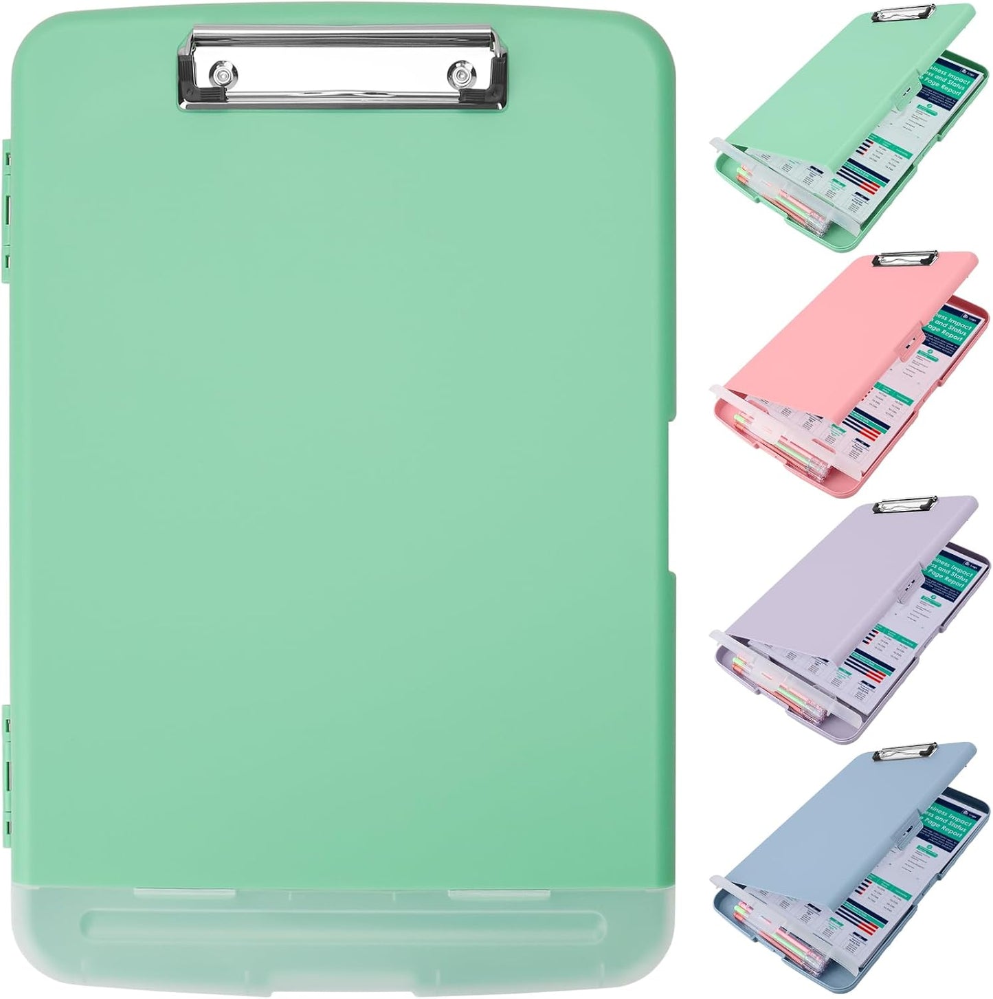 SFLHHDM Purple Clipboard, Clip Boards 8.5x11, Teacher Clipboards with Storage, Plastic Clipboard with Pen Holder, Clipboards Storage for Women Teachers Work, School & Office Supplies