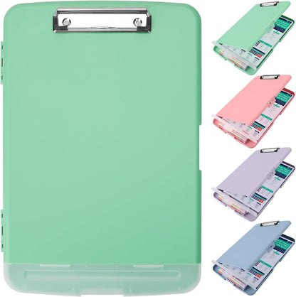 SFLHHDM Purple Clipboard, Clip Boards 8.5x11, Teacher Clipboards with Storage, Plastic Clipboard with Pen Holder, Clipboards Storage for Women Teachers Work, School & Office Supplies
