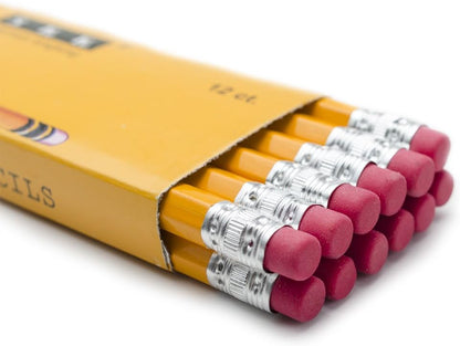 SKKSTATIONERY 360pcs Pre-sharpened Pencils with eraser top, No.2 Wood Pencils Bulk #2 HB pencils Yellow HB Pencil Sketching Drawing Back to School Teacher Supplies 360 counts per box