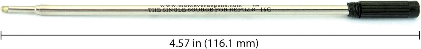 Monteverde USA Soft Ballpoint Refills to Fit Cross Pens, Medium Point, Green Ink, 2-Pack – Bold and Smooth Writing Solution