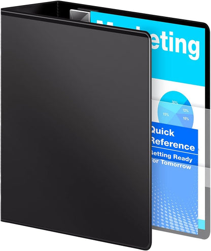 Wilson Jones 3 Ring Binder 4 Inch, Ultra Duty D-Ring View Binder with Extra Durable Hinge, Customizable, Black (W86641)