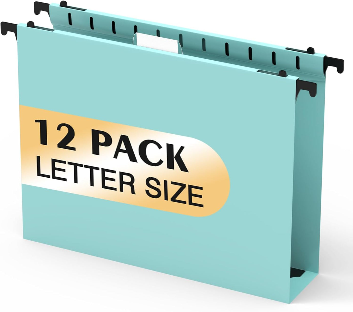 Shutex Extra Capacity Plastic Hanging File Folders,12 Pack Reinforced Hang Folders,Heavy Duty 2 Inch Expansion,Plastic Filing Cabinet Folders,Letter Size,Designed for Bulk Files, Medical Charts,Blue