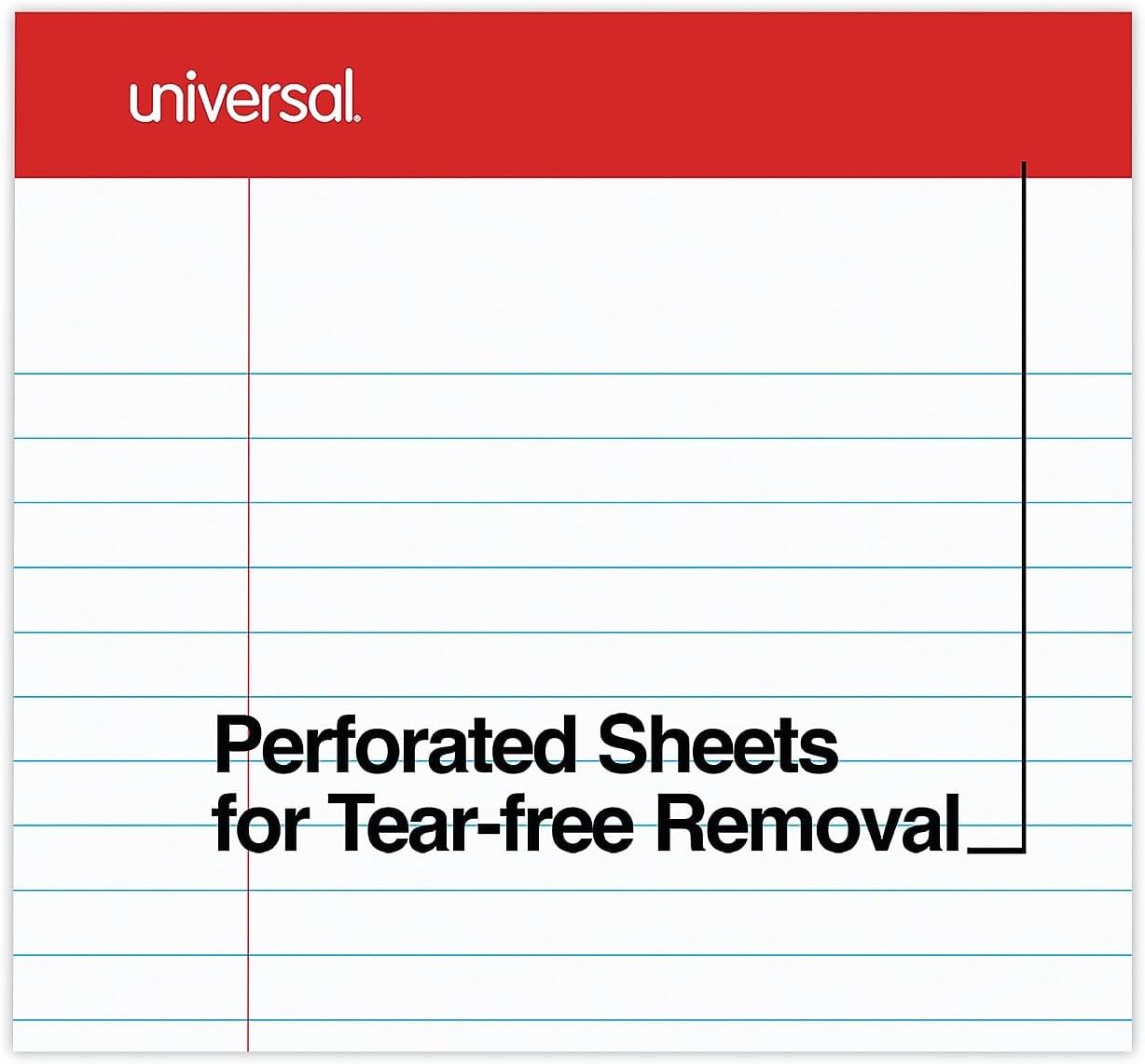 Universal 20630 Perforated Edge Writing Pad, Legal Ruled, Letter, White, 50 Sheet (Pack of 12)