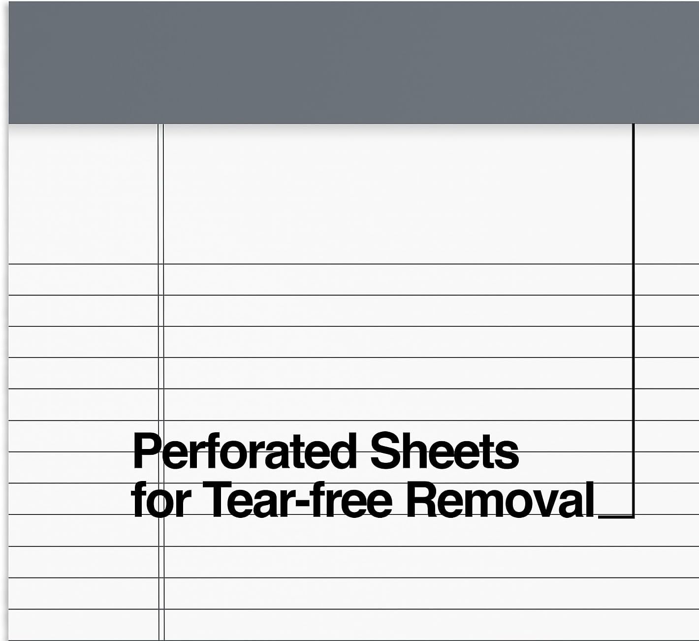 TRU RED Notepads, 5” x 8”, Narrow Ruled, Canary, 50 Sheets/Pad, 6‑Pack