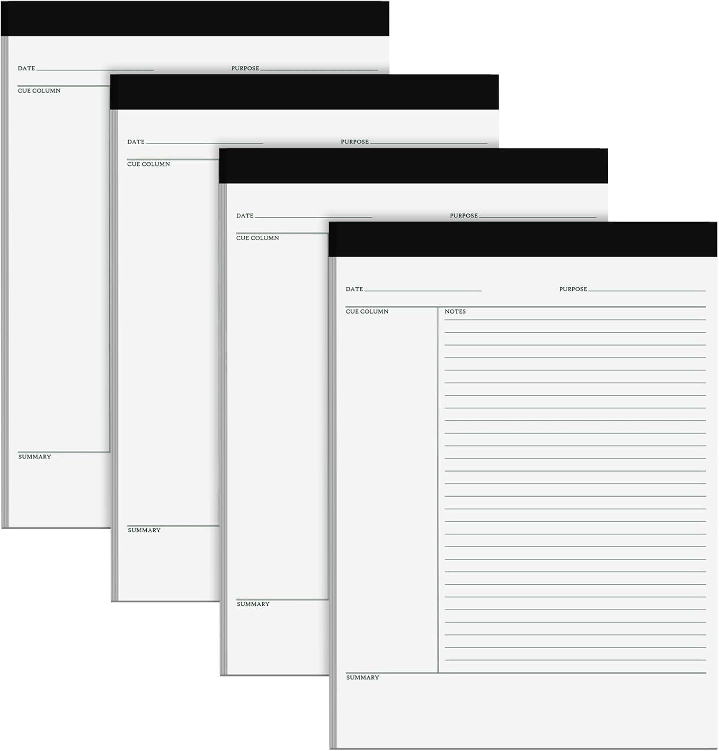 PerKoop 4 Pcs Writing Note Pads Notes System 8.5 x 11 Inches College Ruled Legal Pads Lined Paper Notebooks for Office School Teacher Students College Business, 45 Sheets Per Pad (Multicolor)