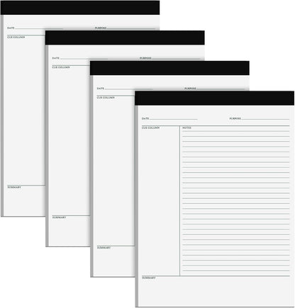 PerKoop 4 Pcs Writing Note Pads Notes System 8.5 x 11 Inches College Ruled Legal Pads Lined Paper Notebooks for Office School Teacher Students College Business, 45 Sheets Per Pad (Multicolor)