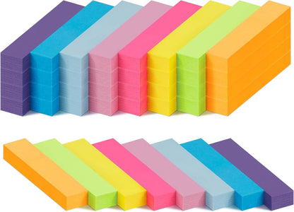 4000 Sheets Index Tabs - 0.6 x 2in Page Markers, Small Self-Stick Note Pads, Bright Colors Page Flags Sticky Index Tabs, 40 Pack Sticky Notes for Office, Home & School (8 Colours)