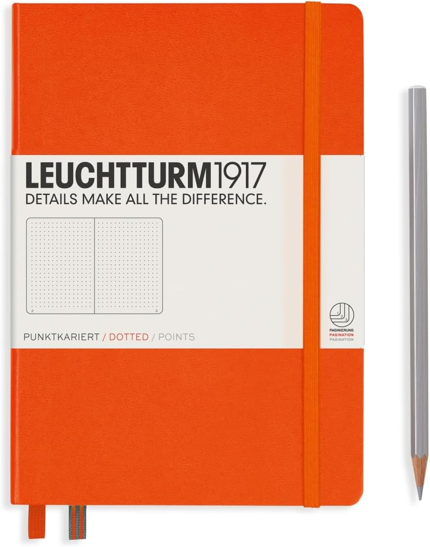 LEUCHTTURM1917 - Notebook Hardcover Medium A5-251 Numbered Pages for Writing and Journaling (Navy, Ruled)