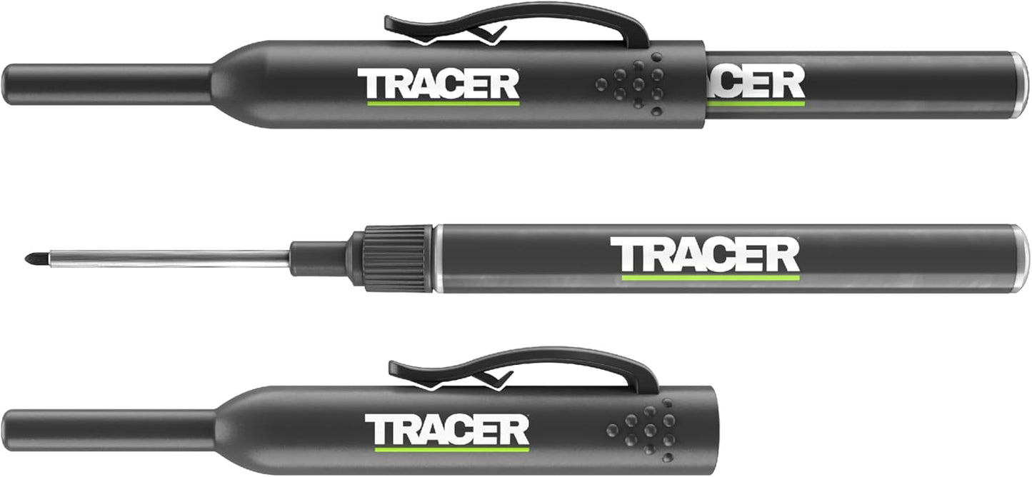 Tracer 2.8mm Carbide Tipped Lead 3-Pack with Anti-Snap Case - Lead Refill for Mechanical Pencil to Mark Wood, Metal, Ceramic, Glass, Woodworking and Carpenter Pencil Tool Use - ALPC1