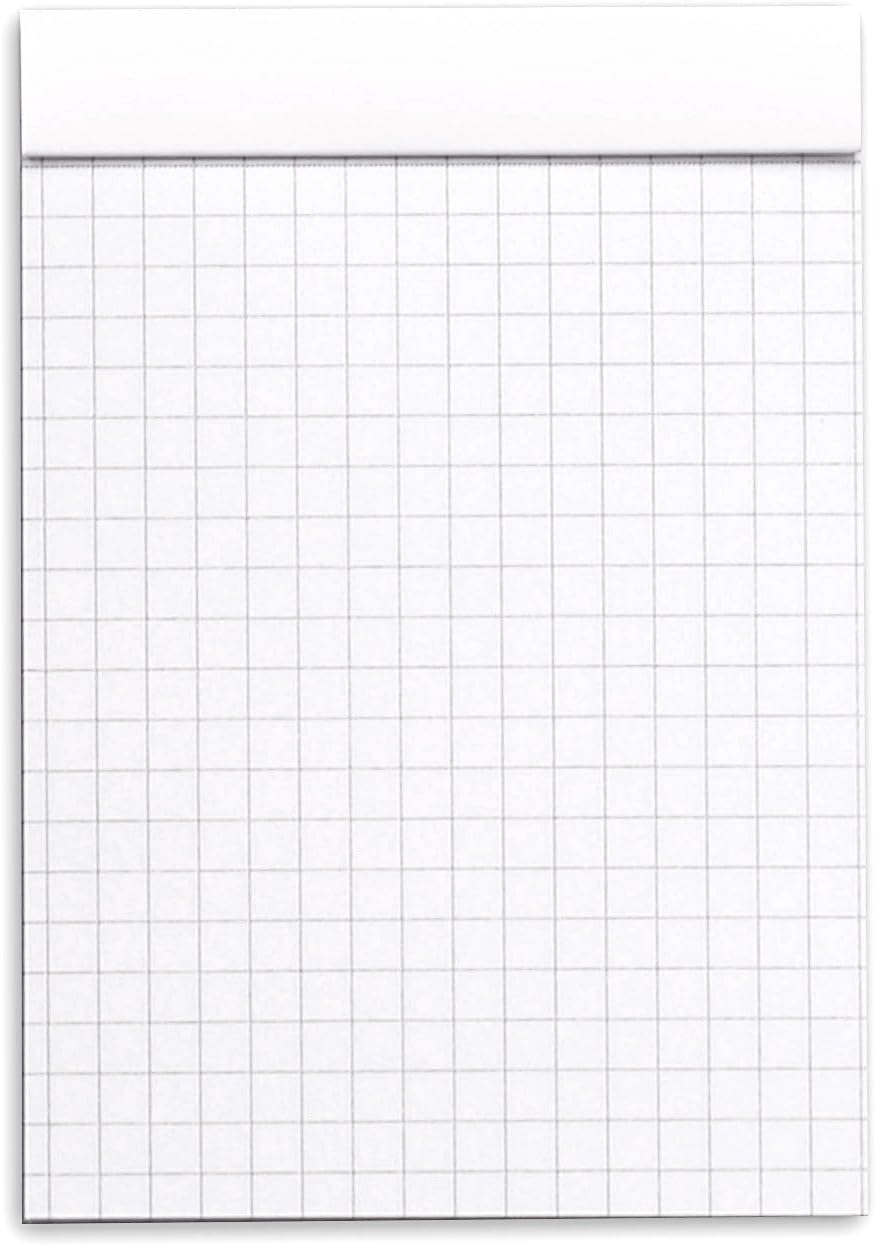 Rhodia 80 Sheet Graph Notepads, 4 by 6", Black