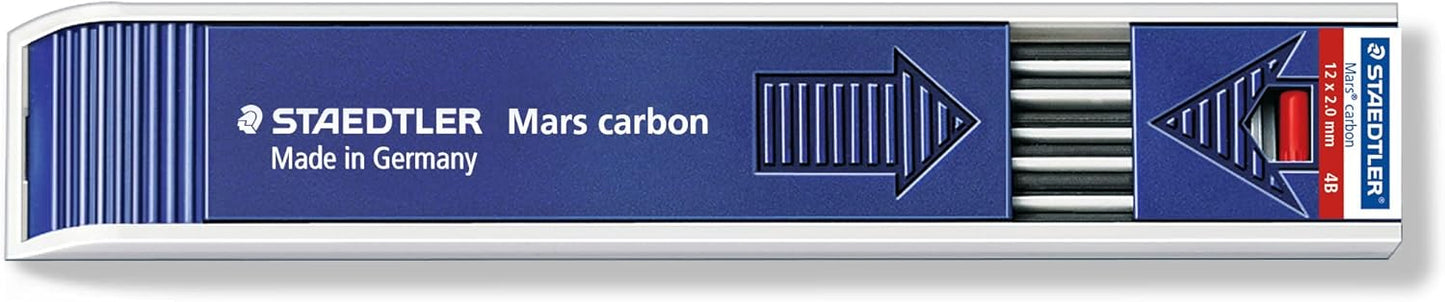STAEDTLER Mars Carbon Lead, 2mm, 2B, 12 Lead (200-2B)