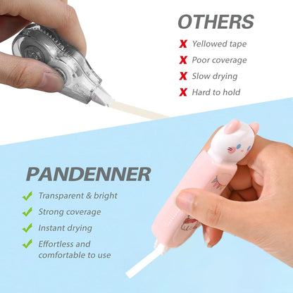 Correction Tape, Mini Retractable Correction Tape Pen, with Aesthetic Cute Cat Paw Applicator,for Back To School Office Supplies.