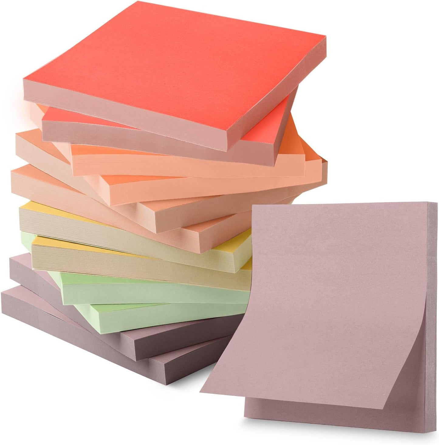 Mr. Pen- Sticky Notes, 3"x3", 12 Pads, 600 Sheets, Colorful, Sticky Notes Bulk, Self-Stick Note Pads, Perfect for Office, School, Home, Study & Organization