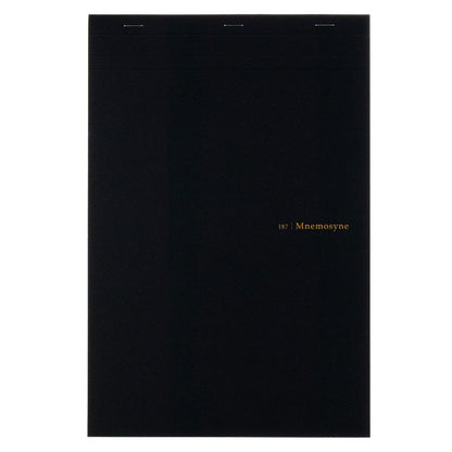 Maruman Mnemosyne Stapled Grid Notepad- A4, 8.27" x 11.69", 70 Sheets / 140 Pages, 5mm Graph Paper Notepad, Perforated Pages, Vertical Binding, With Quality Paper Made in Japan