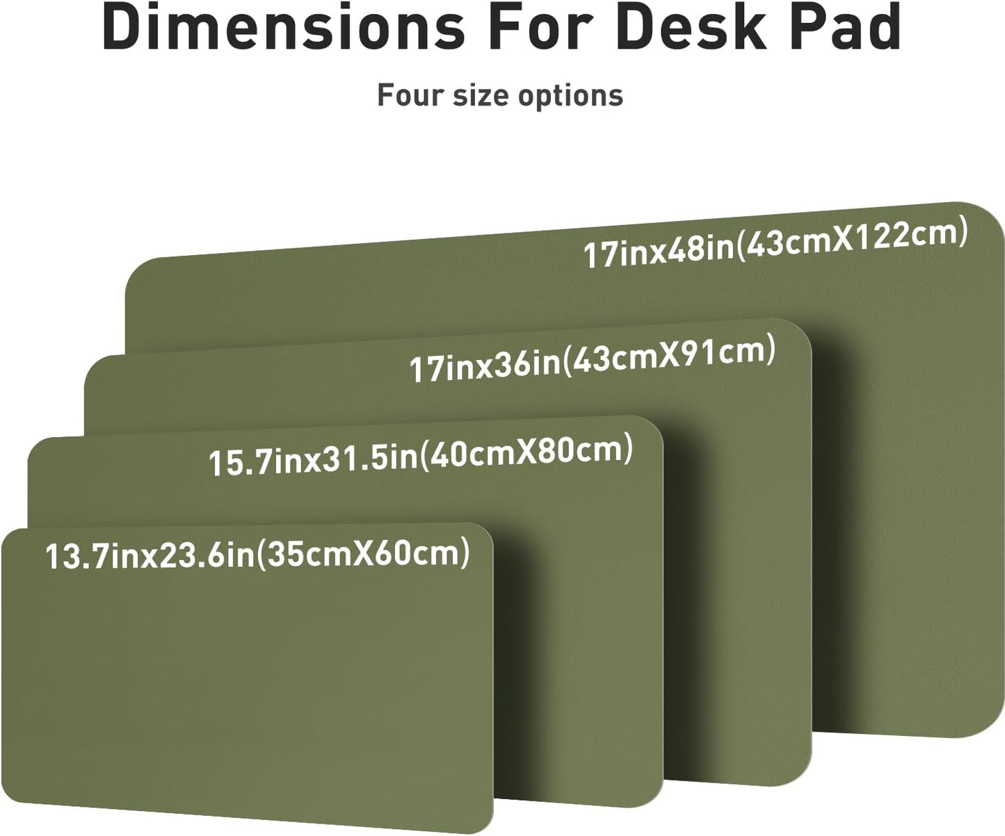 Aothia Leather Desk Pad Protector, Mouse Pad, Office Desk Mat, Non-Slip PU Leather Desk Blotter, Laptop Desk Pad, Waterproof Desk Writing Pad for Office and Home (Black,36" x 17") - Colors A