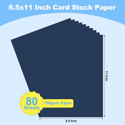 40 Sheets Colored Cardstock, 8.5 x 11 Construction Paper, Black Card Stock Paper, Cardstock Printer Paper for Halloween,Mothers Day, Christmas, Wedding Invitations, DIY Cards, Photo, Art and Crafts