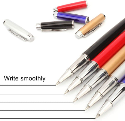 8 Pieces Replaceable Ballpoint Pen Refills Work for Most Brands Pens with Smooth Writing,Free-Flowing German Ink with Medium 0.5mm Ballpoint Tip(Black Refills and Length 4.4inch)