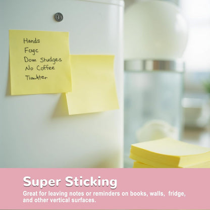 (24 Pack) Sticky Notes 3x3 in Post, 12 Bright Colors Sticky Note Self-Stick Notes Pads,Strong Adhesive, Easy to Post for Home, Office, Notebook