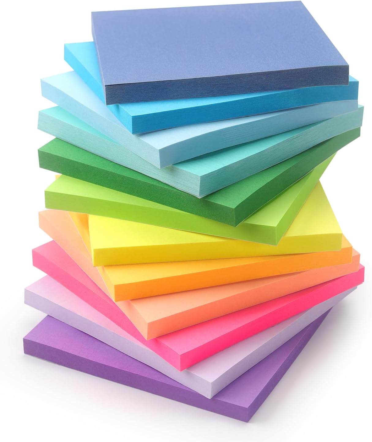 Sticky Notes 3x3 Self-Stick Notes Pads with 6 Bright Colors, Easy to Post for Office, Shool, Home, 6 Pads/Pack, 100 Sheets/Pad (Purple)