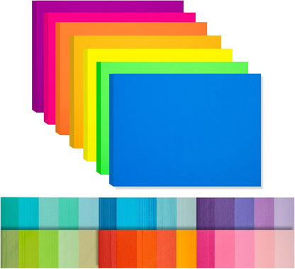 Index Cards 140-Count 5x8 Inch,178GSM Heavyweight Set of 7 Colors Paper Multicolor Study Cards (Rainbow)