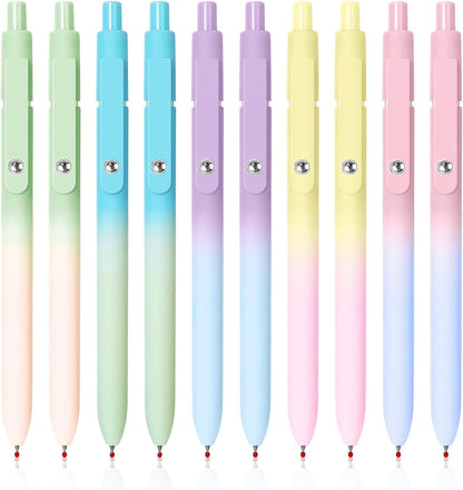 YOXMJDB Gel Pens, 5 Pcs Medium Point Smooth Writing Pens Cute Pens for Women, High-End Series 0.7mm Black Ink Pens for Journaling Note Taking, School Office Supplies (5 Pcs Gradient Morandi)