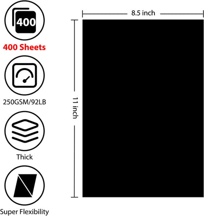 OcePor 100 Sheets White Cardstock 8.5” x 11”, 92lb/250gsm Card Stock, Thick Card Stock Paper, Heavy Cardstock Paper for Printer, Resume, Scrapbooks, Art, Crafts, Business Cards