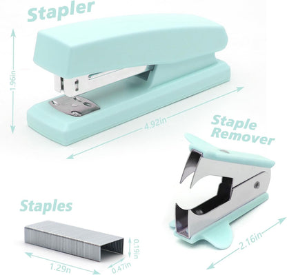 Pink Office Stapler, 25 Sheet Capacity with 2000 Staples and Staple Remover, Desktop Stapler,Pink Office Supplies for Students and Office Clerks