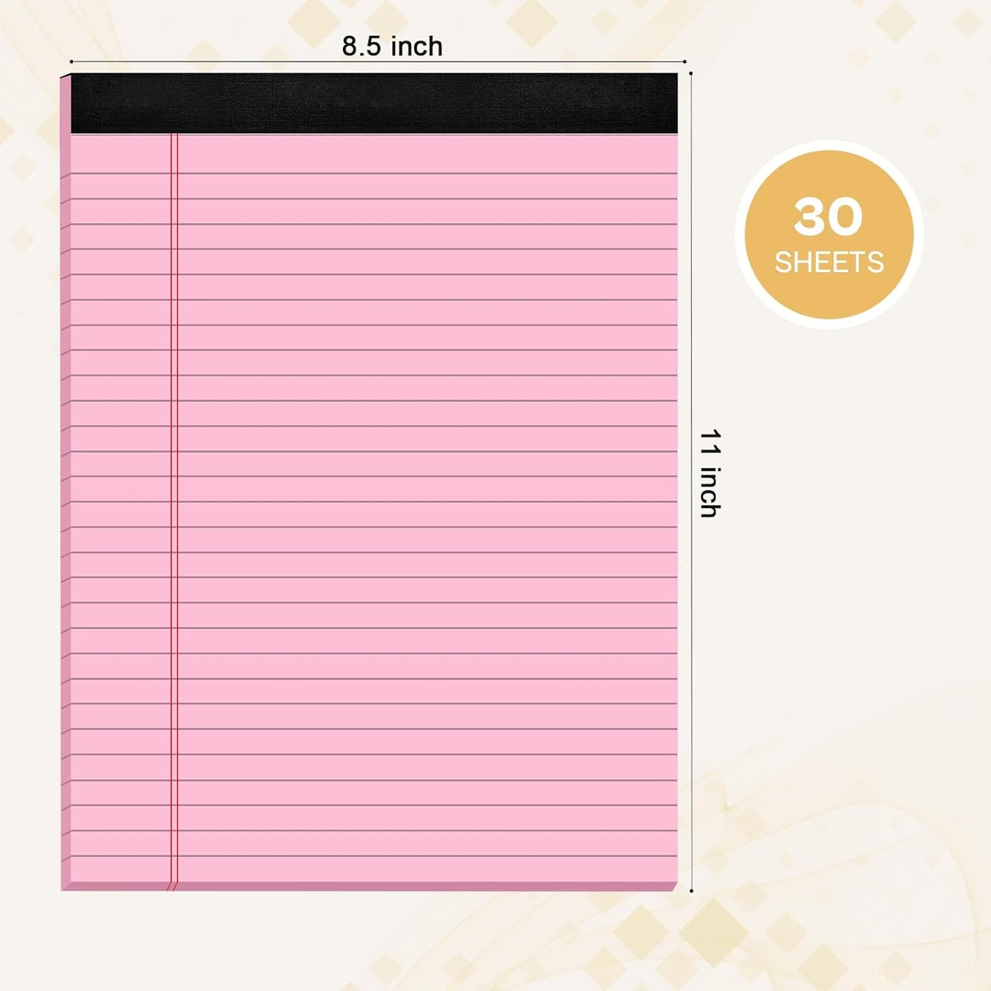 4 Pack Blue Legal Pads 8.5 x 11 Blue Note Pads 8.5 x 11 Notepad 8.5 x 11 Micro Perforated Writing Pads Lined Paper Pads Wide Ruled Pad of Paper 30 Sheets Notebook for Study, To-Do Lists, Office