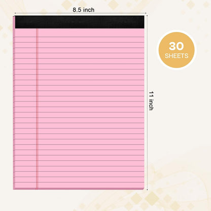 4 Pack Blue Legal Pads 8.5 x 11 Blue Note Pads 8.5 x 11 Notepad 8.5 x 11 Micro Perforated Writing Pads Lined Paper Pads Wide Ruled Pad of Paper 30 Sheets Notebook for Study, To-Do Lists, Office