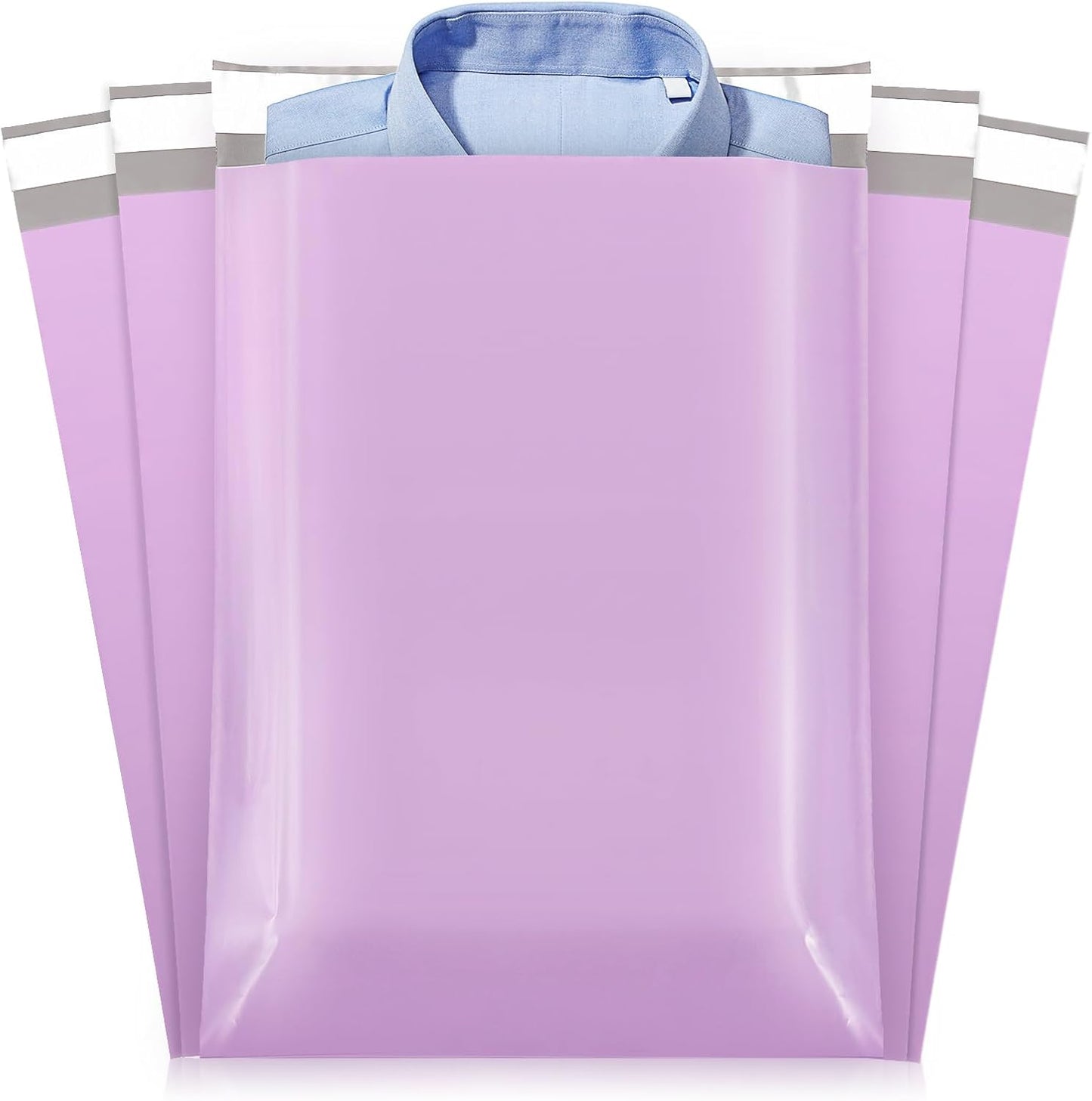 Fuxury Poly Mailers 10x13 Inch 50 Pcs, Waterproof Shipping Bags for Clothing, Strong Adhesive Shipping Envelopes for Small Business Suppliers, Self Seal Mailers Poly Bags Mailing Envelopes Purple