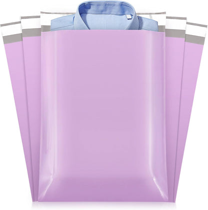 Fuxury Poly Mailers 10x13 Inch 50 Pcs, Waterproof Shipping Bags for Clothing, Strong Adhesive Shipping Envelopes for Small Business Suppliers, Self Seal Mailers Poly Bags Mailing Envelopes Purple