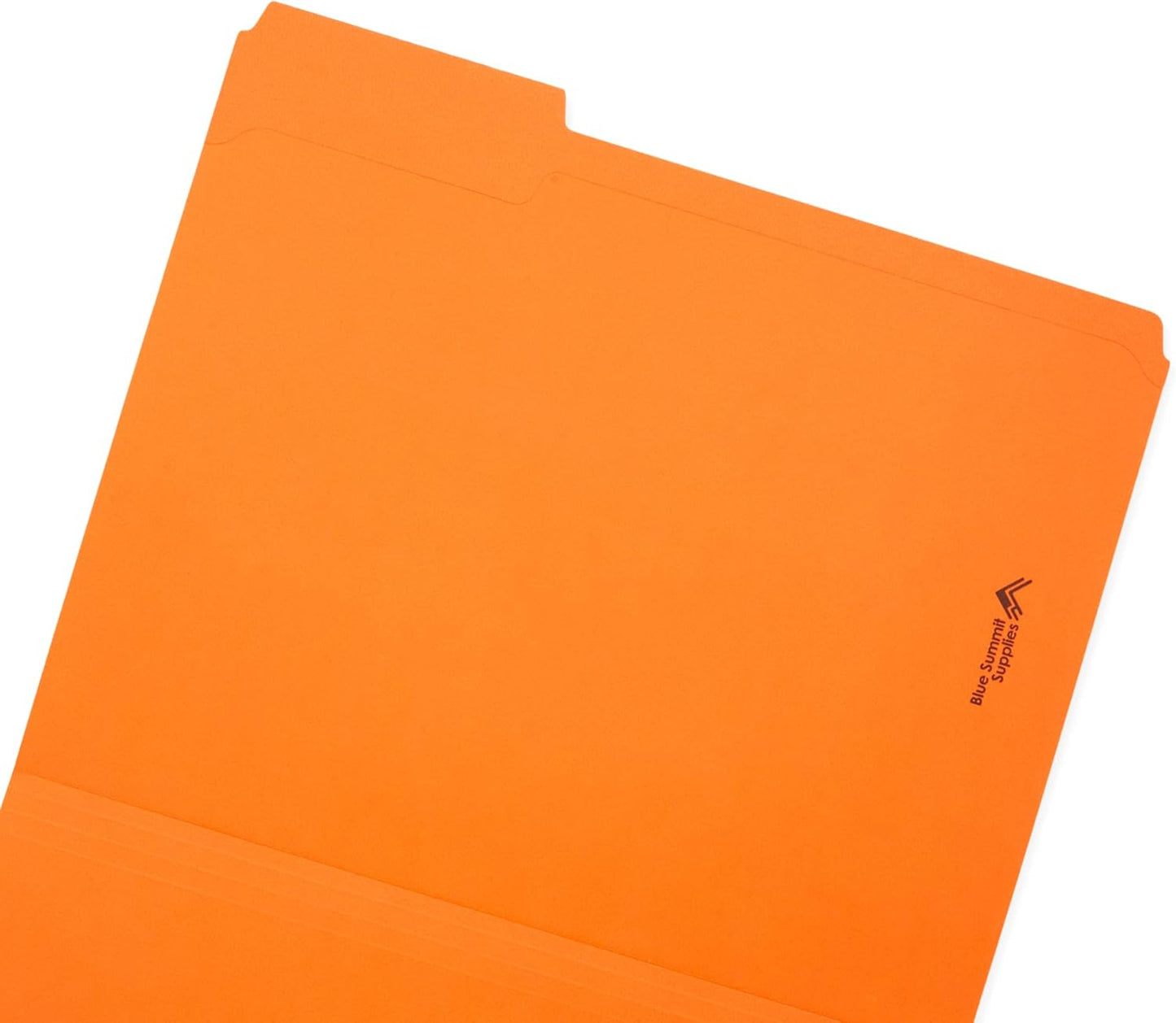 File Folder, 1/3 Cut Tab, Letter Size, Yellow, Great for Organizing and Easy File Storage, 100 Per Box