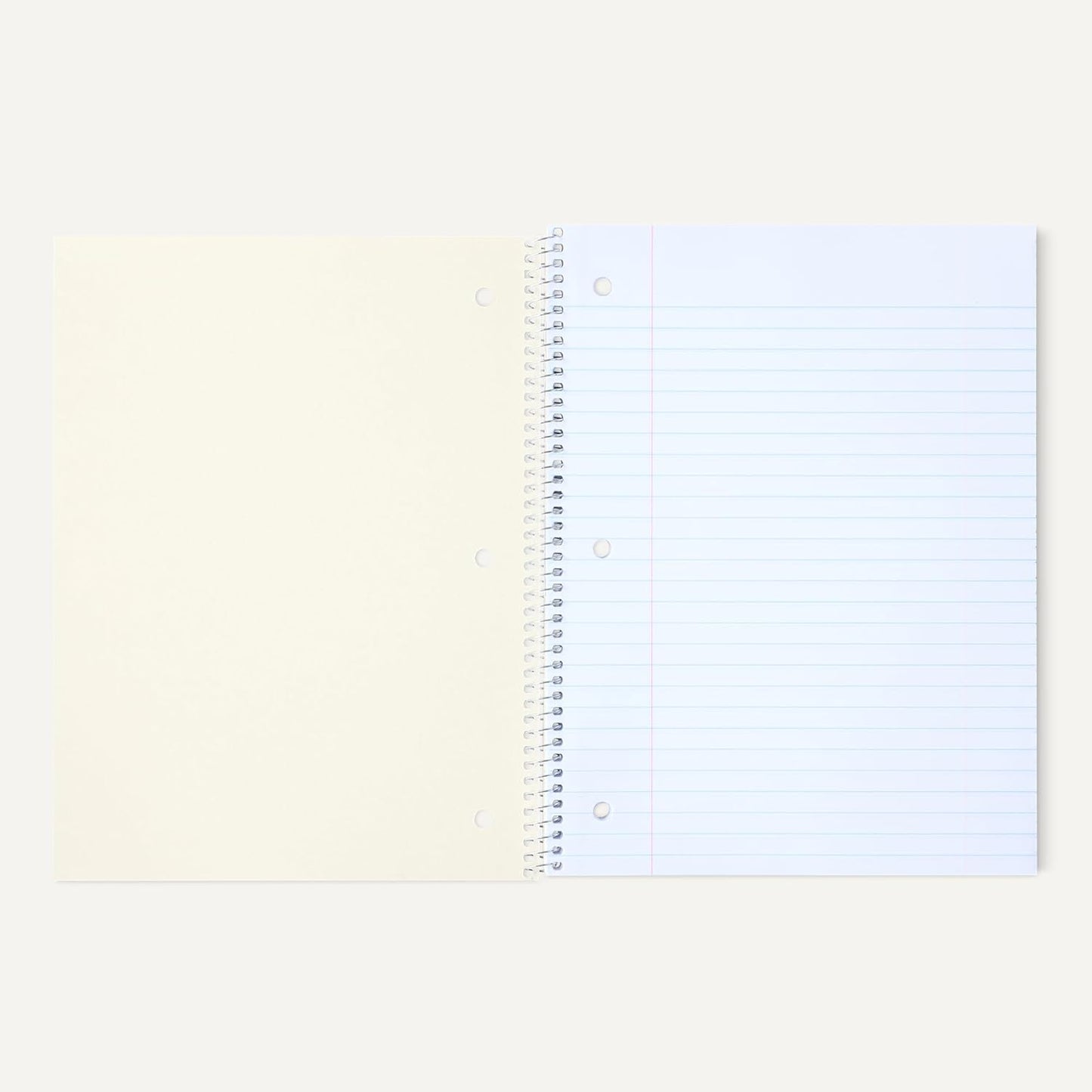 Amazon Basics College Ruled Spiral Notebook, For Work and School, 70 Sheets, 8" x 10.5", Assorted Solid Colors, 5 pack