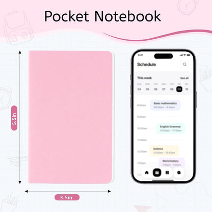 Oucaru 48PCS Pocket Notebook, 3.5" x 5.5", 8 Color, 52 Pages Blank Notebook Mini Notebook Journal, Small Notebook Memo Notepad for Students, Traveler, School Supplies