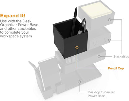 Bostitch Office Konnect Desk Organizer Accessory Tray, Stacks for Desktop Storage, Black