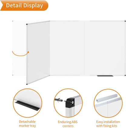 VIZ-PRO Magnetic Whiteboard/Dry Erase Board, 36 X 24 Inches, Includes 1 Eraser & 2 Markers & 4 Magnets