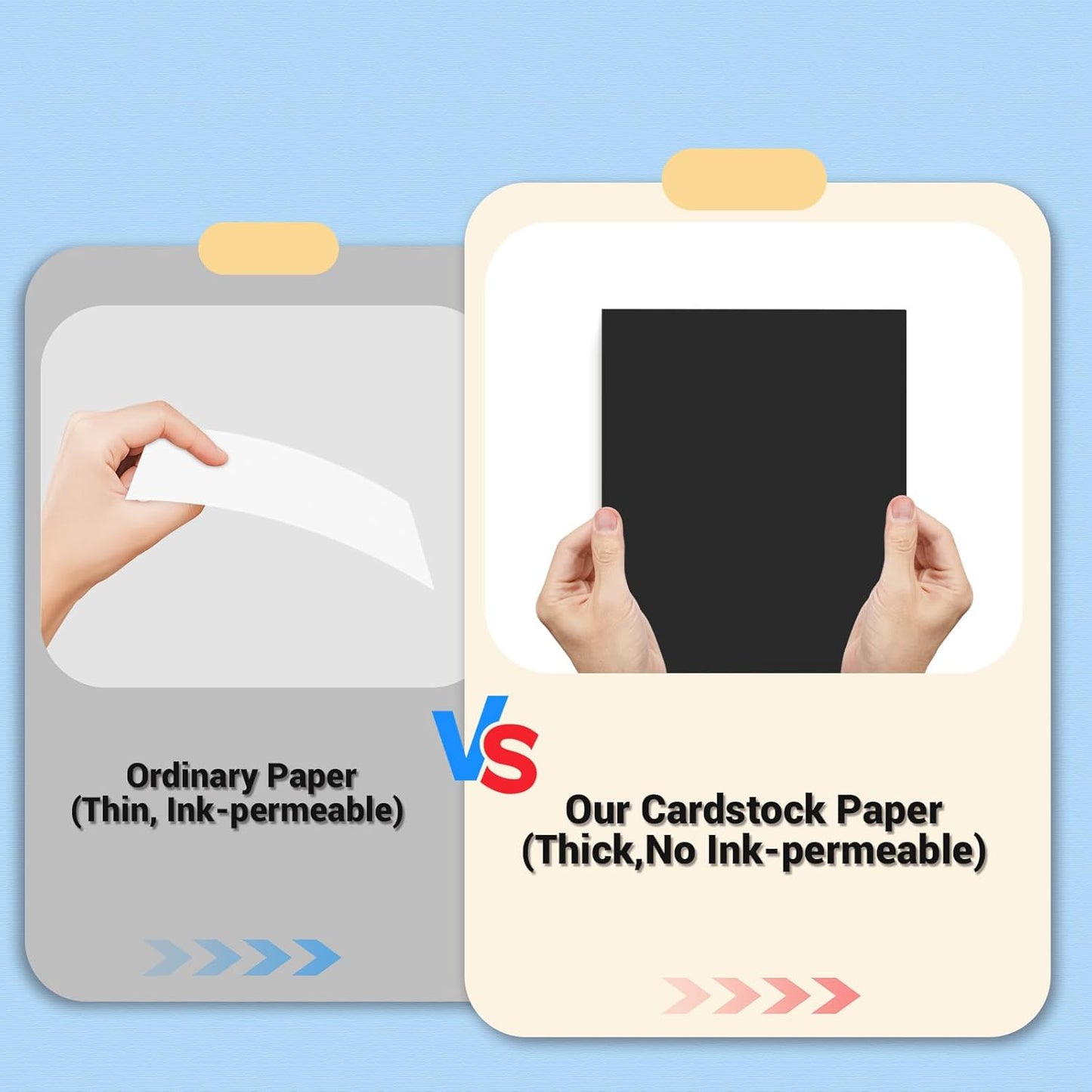 Cardstock 8.5 x 11, Thick Printer Paper 75 lb/200 gsm, 40 Sheets Card Stock White, Heavy Card stock, White CardStock Paper for Invitations, Diy Cards, Business Cards, Menus, Crafts, Drawing etc