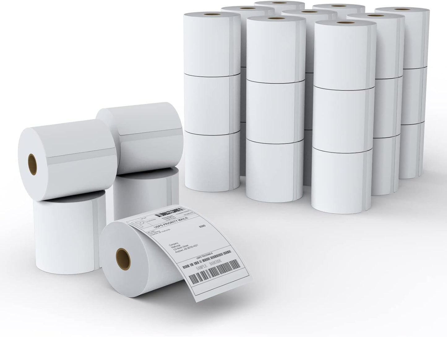MFLABEL 4x6 Thermal Shipping Labels - 2 Rolls of 250, Perforated & Smudge-Proof Direct Thermal Labels Compatible with Rollo, Zebra, for Amazon UPS FedEx Shopify
