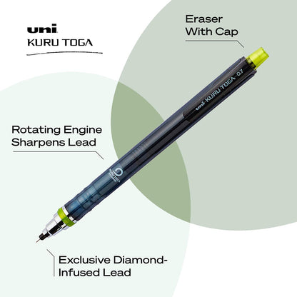 uniball Kuru Toga Mechanical Pencil Starter Kit, 0.7mm HB#2, 1 Pack