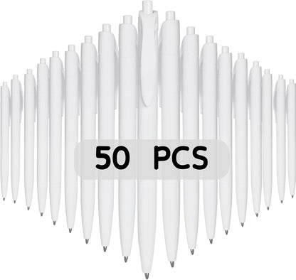 BallPoint Pens, 50 Pack (BLACK Ink),Bulk Pens, Black Barrel,Click Pens for Office Home and School, Retractable Ballpoint Pens, Medium Point, 1.00MM (Black)