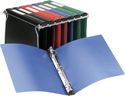 Avery Hanging Storage 3 Ring Binder, 1 Inch Round Rings, 1 Blue Binder (14800)