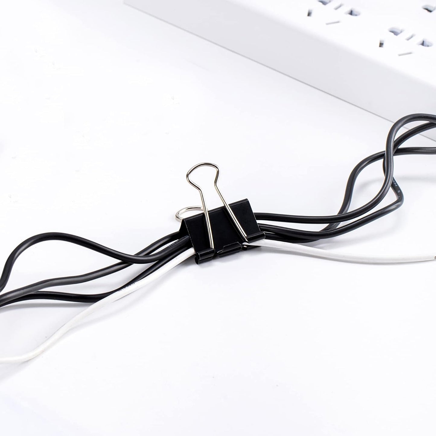 Amazon Basics Sturdy Binder Clips, Office Supplies, Small 0.75 in, Document Organizing, School Supplies, Black, 144 Count