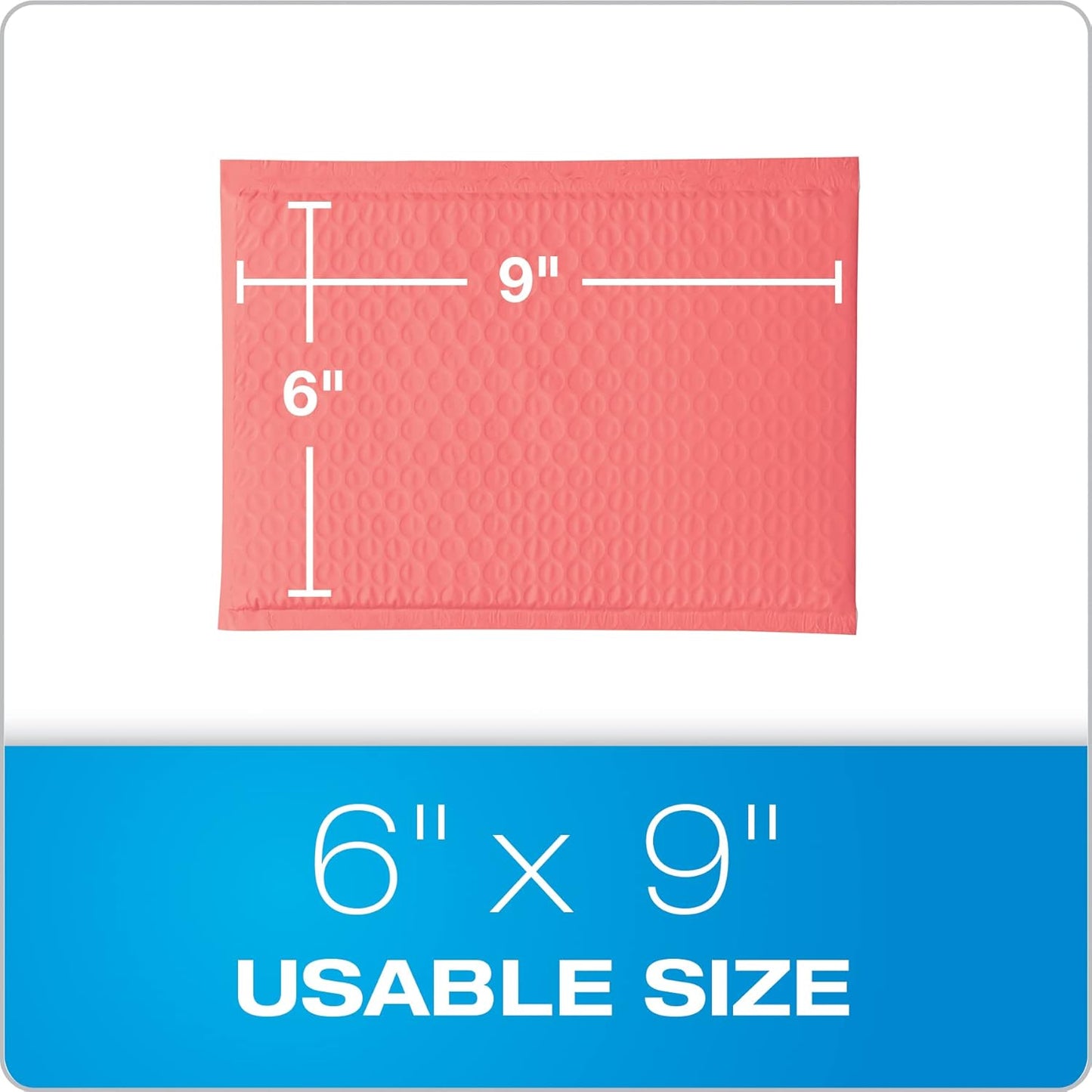 Quality Park Bubble Mailers, 6 x 9 Inch, White Poly Mailers, Padded Envelopes, Shipping Envelopes, Water Resistant, Self Seal, 50 Per Box (QUA85856), Plastic